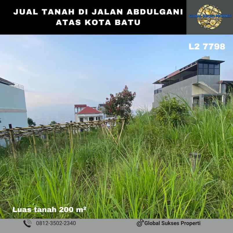 tanah murah view pengunungan dan city view kota batu