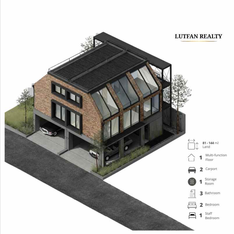 townhouse industrial tanjung barat dekat stasiun