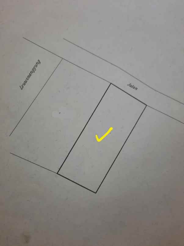 turun harga jual tanah di jl desa leuwinanggung depok