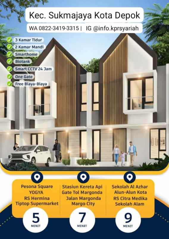 cluster cantik sukmajaya depok dekat tol margonda