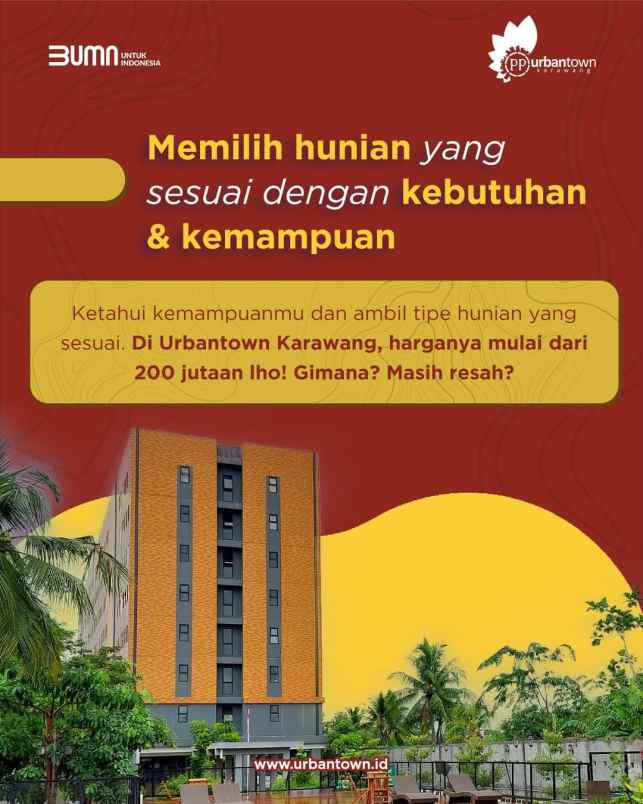 dijual apartemen siap huni di karawang barat