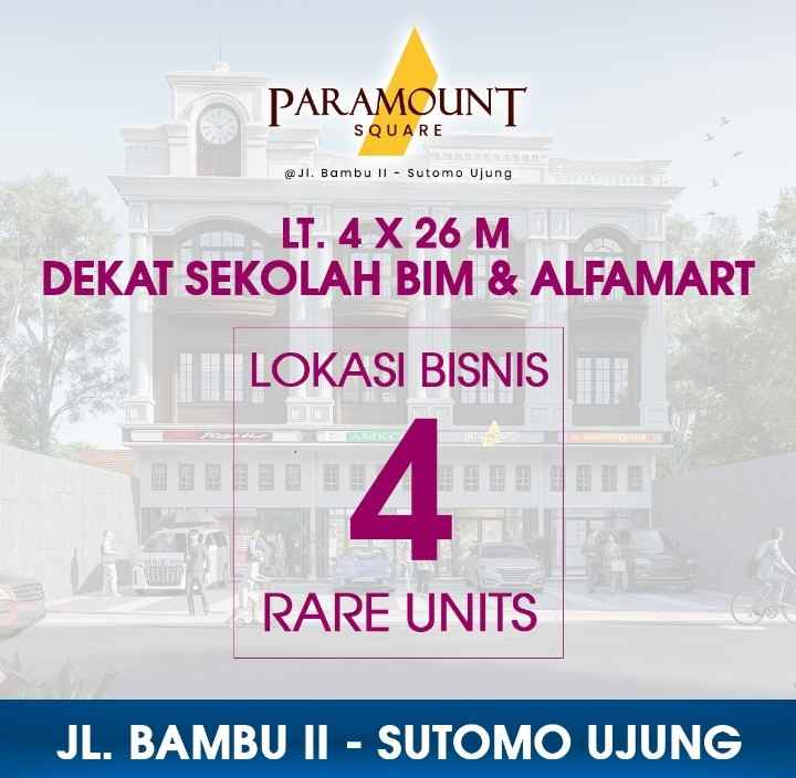 dijual ruko gudang kantor jalan bambu 2 sutomo ujung