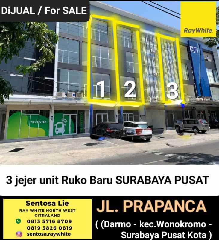dijual ruko gudang kantor jalan prapanca