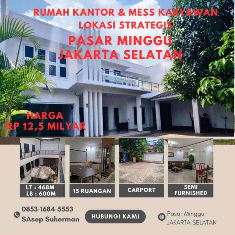 dijual ruko gudang kantor pasar minggu jakarta