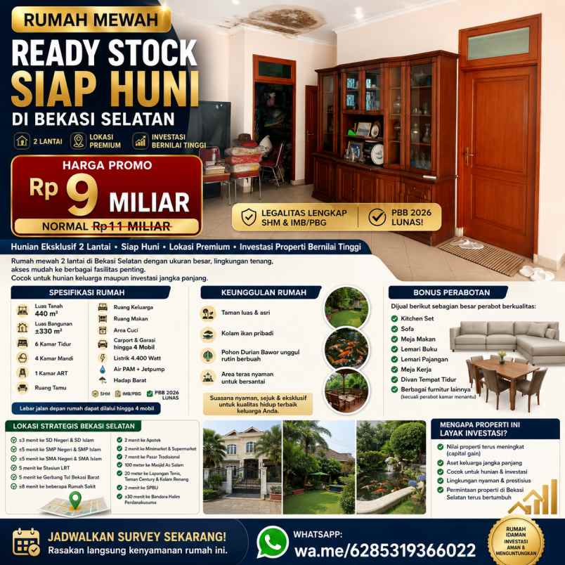 dijual rumah bekasi selatan