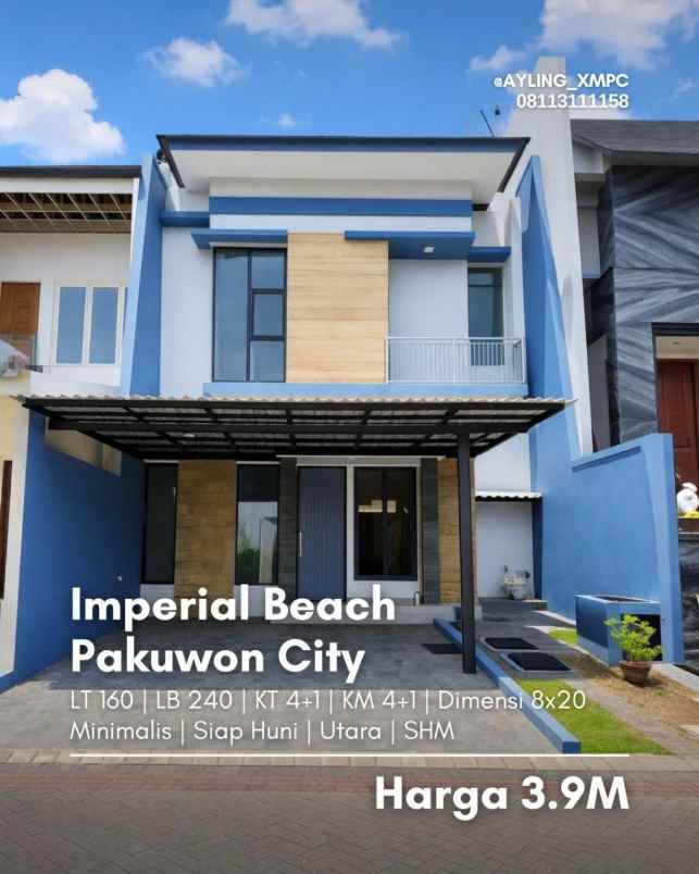dijual rumah imperial beach palm beach