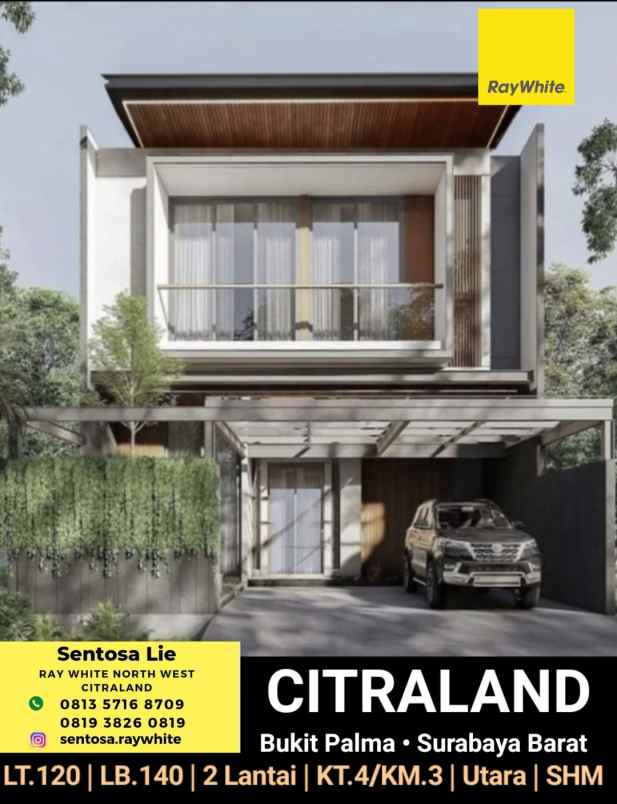 dijual rumah jalan bukit palma