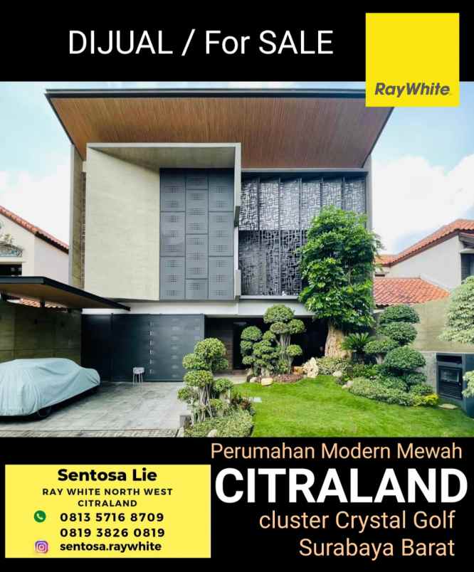 dijual rumah jalan crystal golf citraland