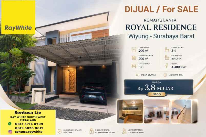 dijual rumah jalan royal residence