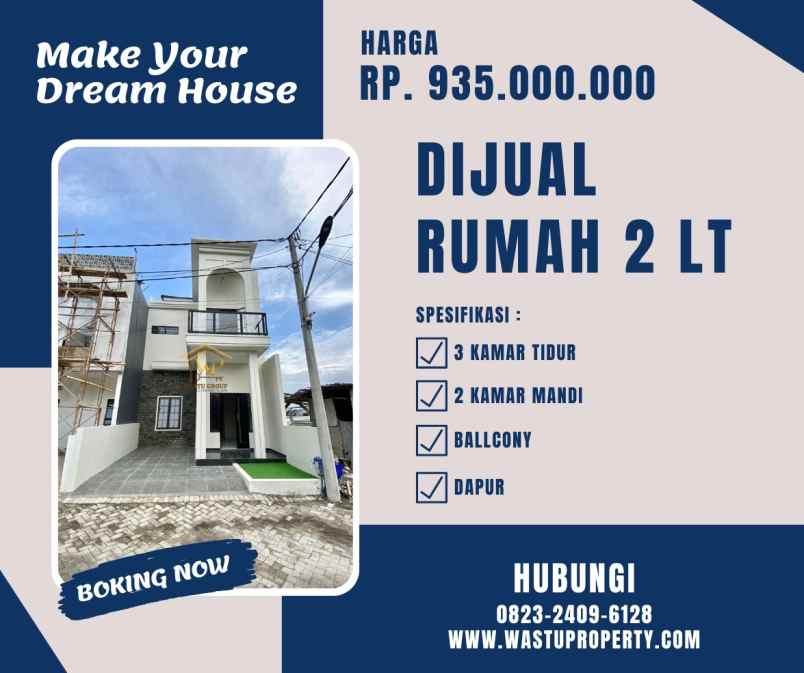 dijual rumah jl ikan tombro
