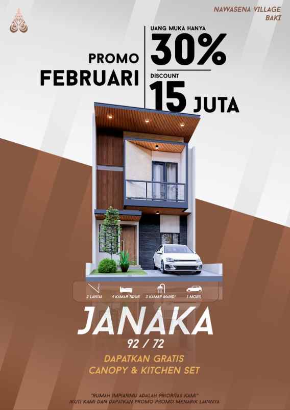 dijual rumah jl oven sari solo baru