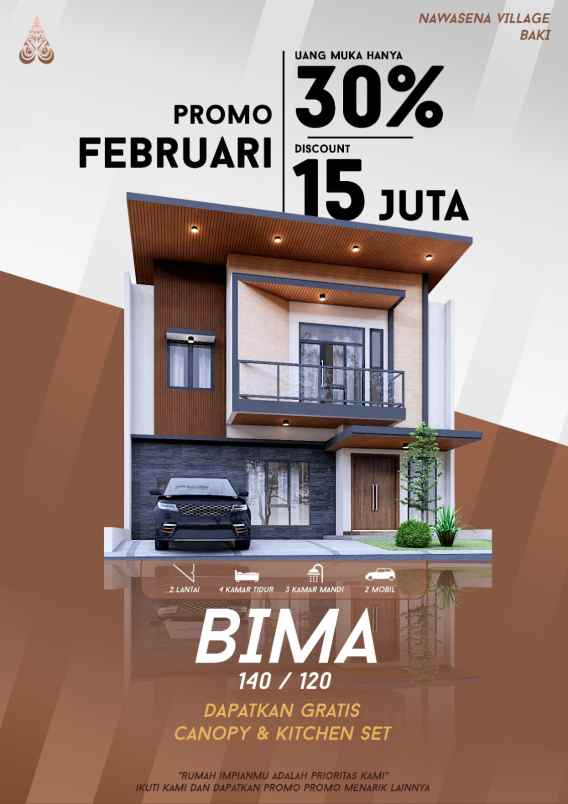 dijual rumah jl oven sari solo baru