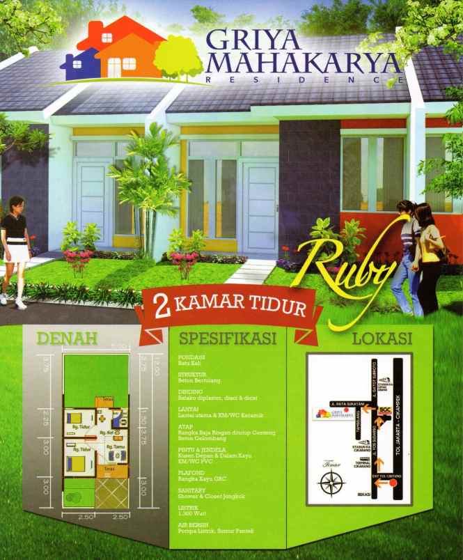 dijual rumah jl pilar sukatani km 9
