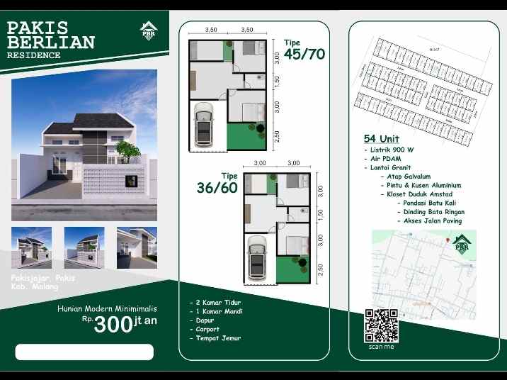 dijual rumah jl raya bunut pakis malang