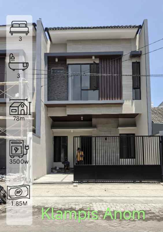 dijual rumah klampis anom wisma mukti