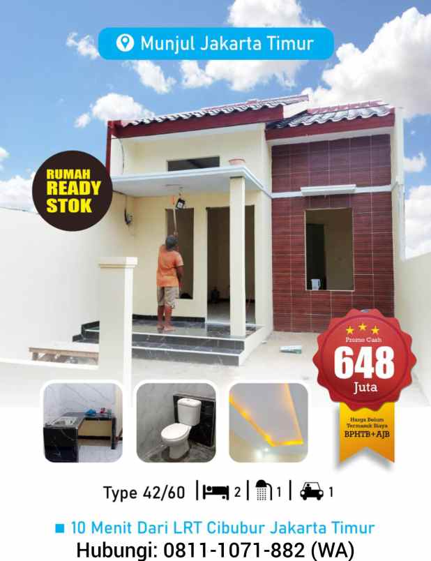 dijual rumah munjul cipayung cibubur