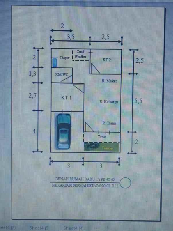 dijual rumah perumahan mekarsari permai