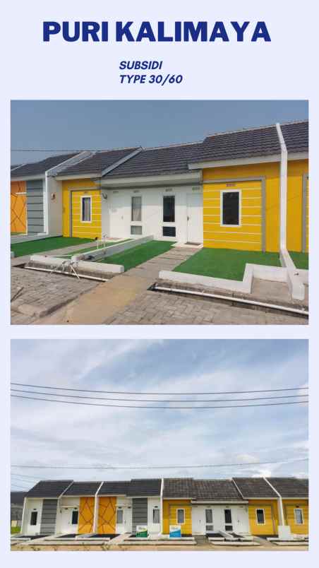 dijual rumah subsidi serang puri kalimaya