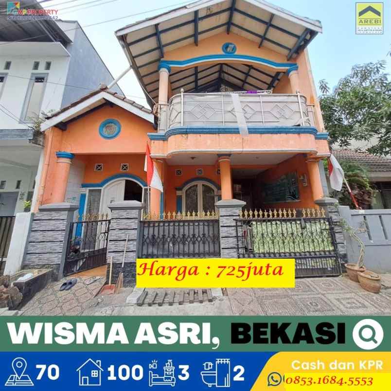 dijual rumah wisma asri 1 bekasi utara