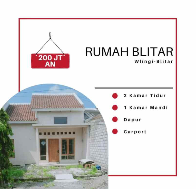 dijual rumah wlingi kabupaten blitar