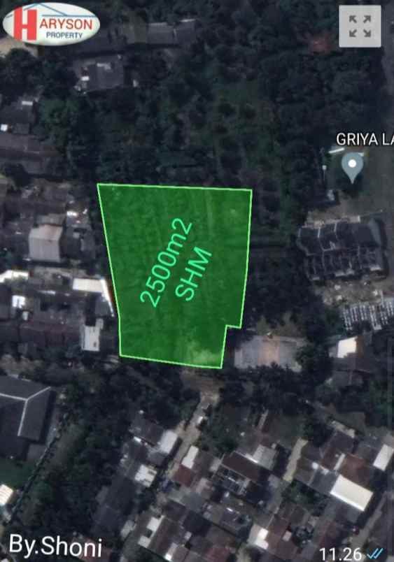 dijual tanah 2500 m2 setu bekasi