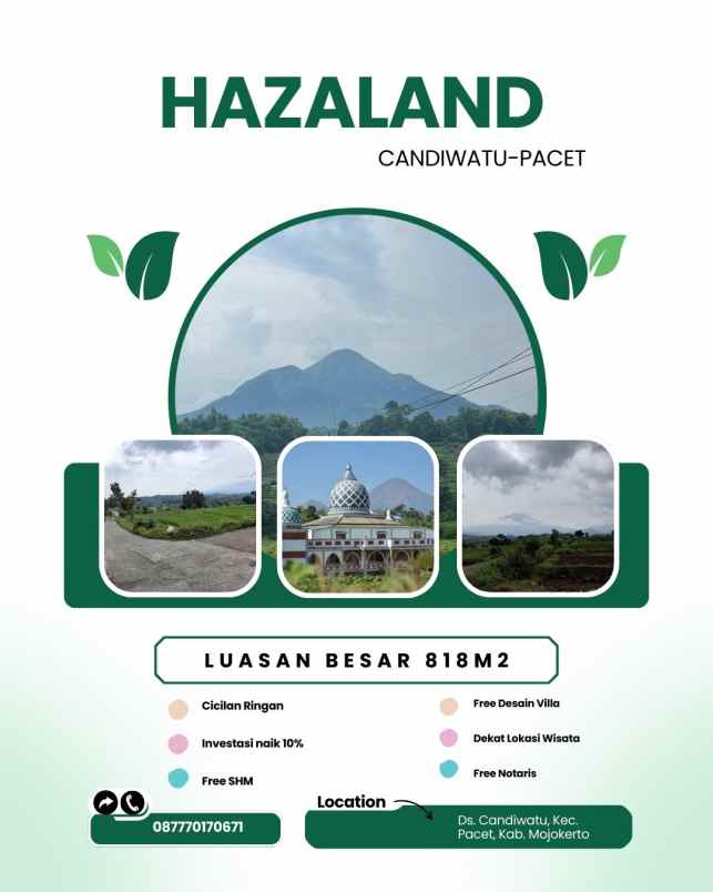 dijual tanah desa candiwatu kec pacet