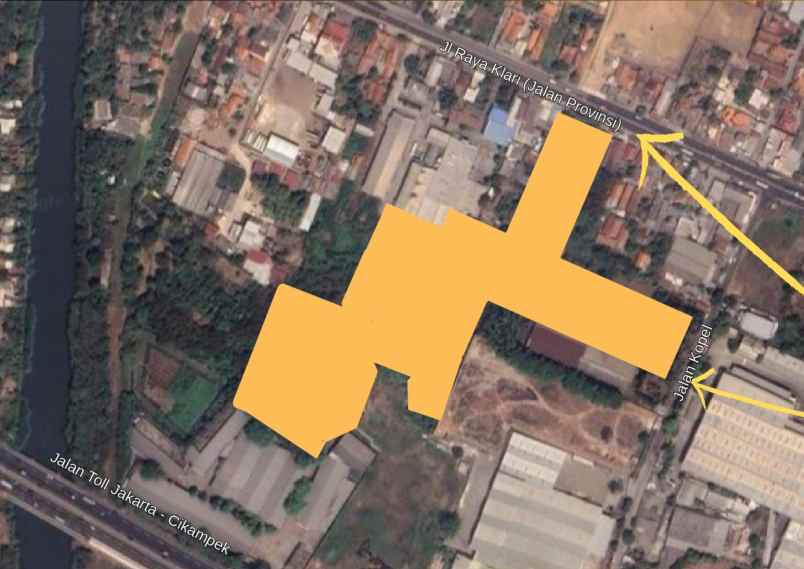 dijual tanah di jl raya klari karawang timur