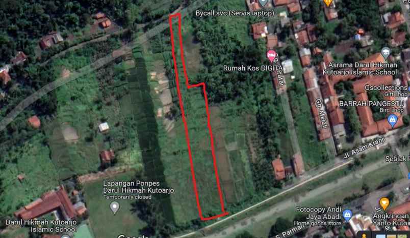 dijual tanah giri rejo timur kutoarjo