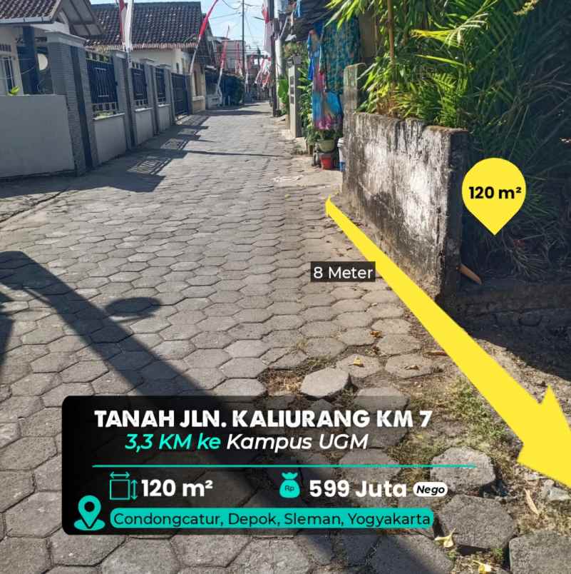 dijual tanah jalan kaliurang km 7