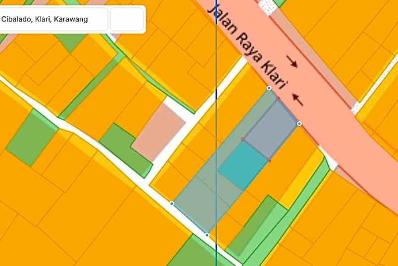dijual tanah jalan raya klari karawang