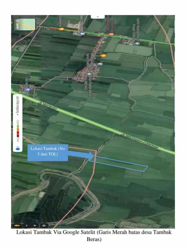 dijual tanah jalan tambak beras