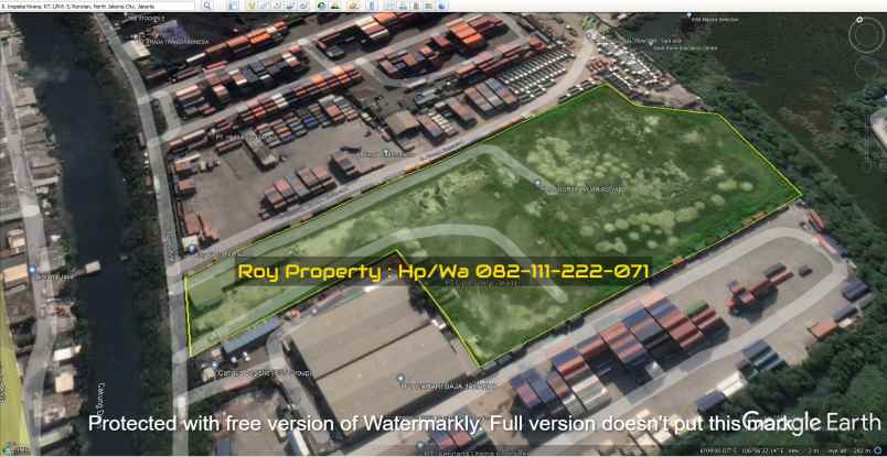 dijual tanah jl inspeksi kirana rorotan