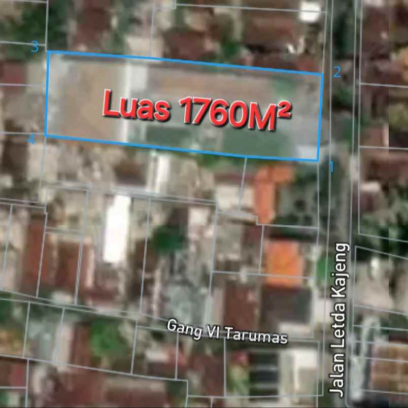 dijual tanah jl letda kanjeng