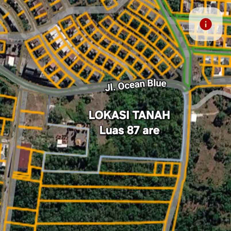 dijual tanah jl ocean blue
