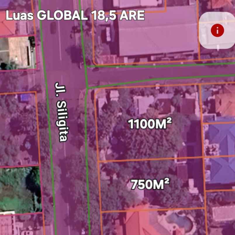 dijual tanah jl siligita