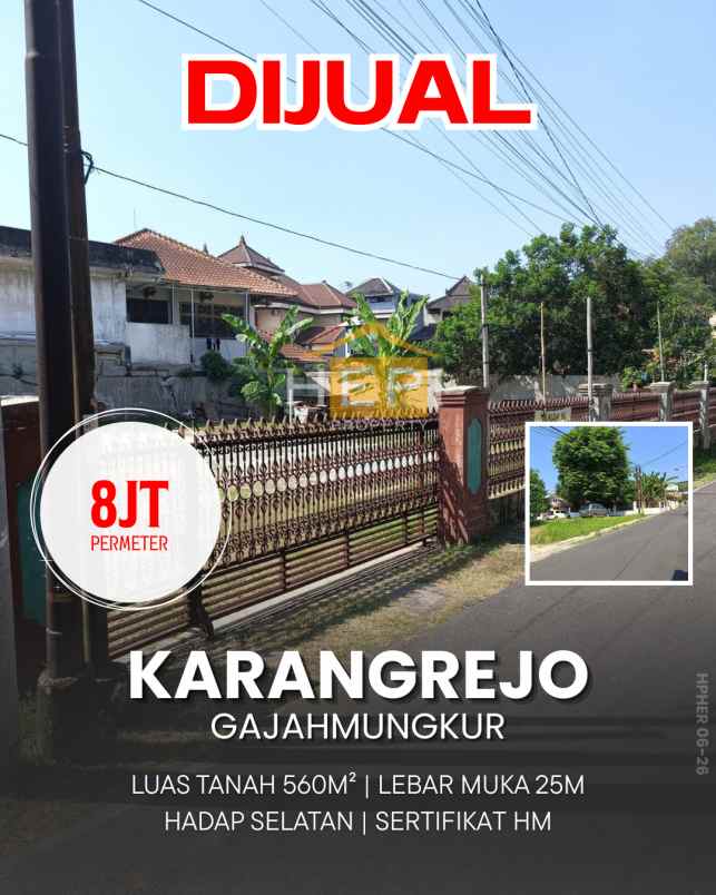 dijual tanah karangrejo