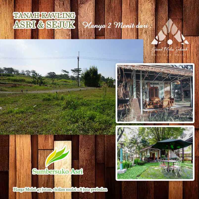 dijual tanah kemuning sumbersuko kec