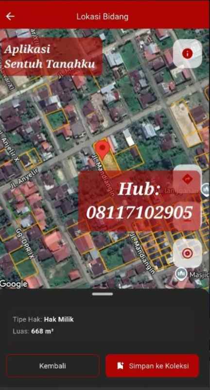 dijual tanah koto tangah padang sumatera barat