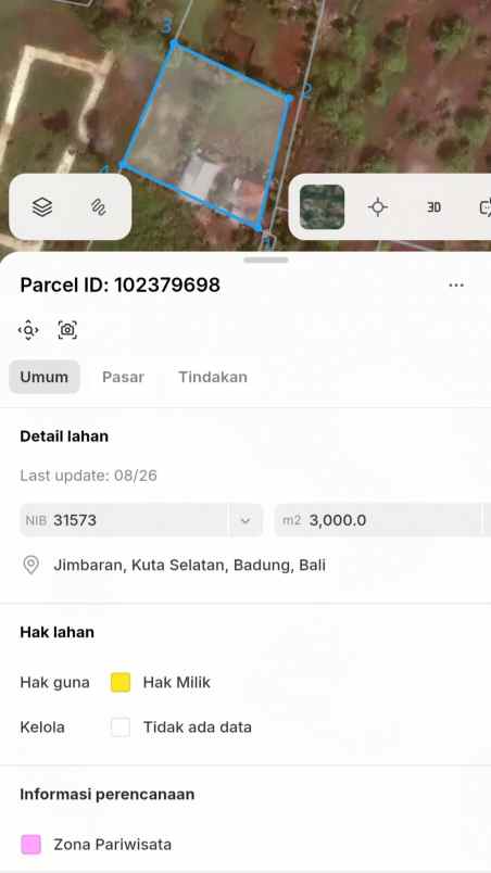 dijual tanah pantai balangan