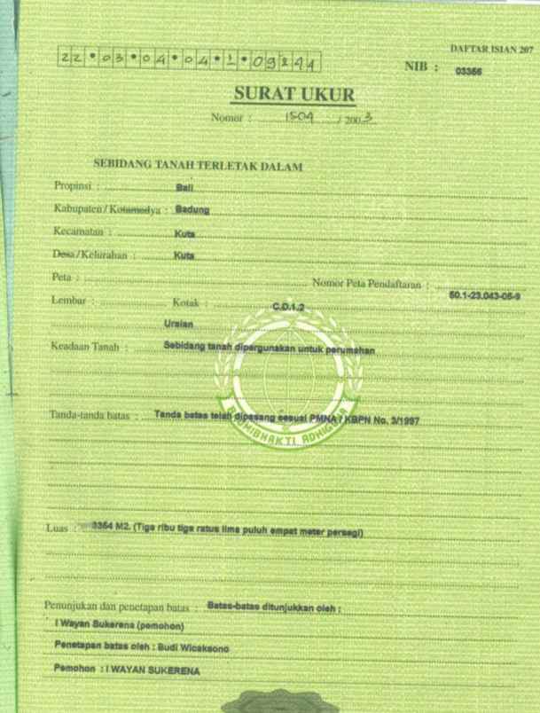 dijual tanah sunsetroad