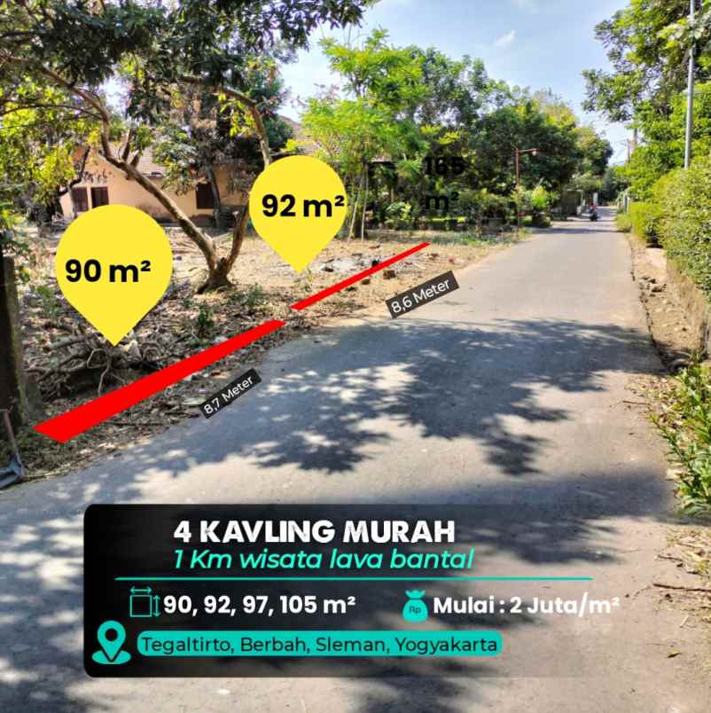 dijual tanah tegal tirto