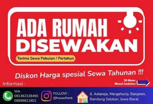 disewakan rumah jl astaraja banjaran