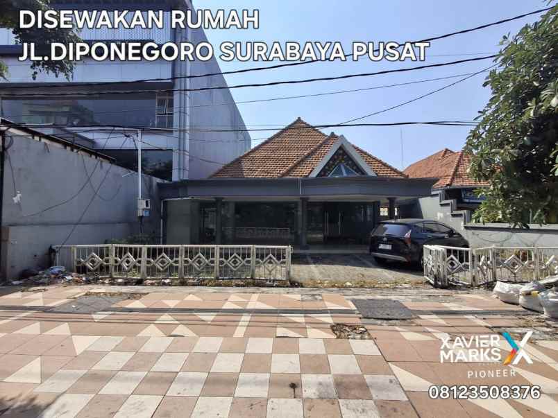 disewakan rumah usaha diponegoro surabaya pusat