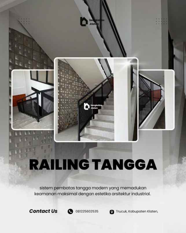 jasa railing tangga besi minimalis klaten