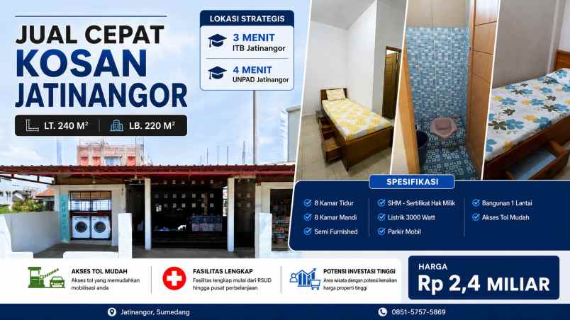 jual kost jatinangor full fasilitas dekat kampus