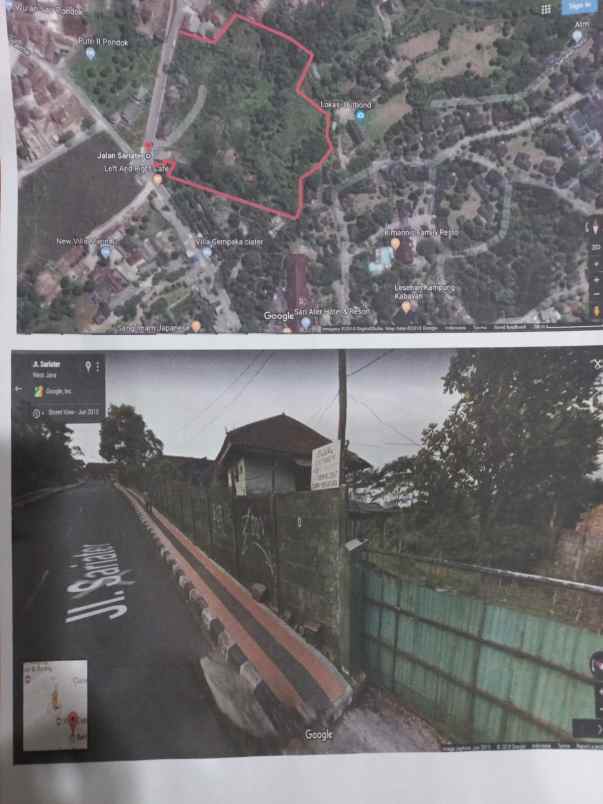 jual murah tanah komersial di sariater lembang bandung