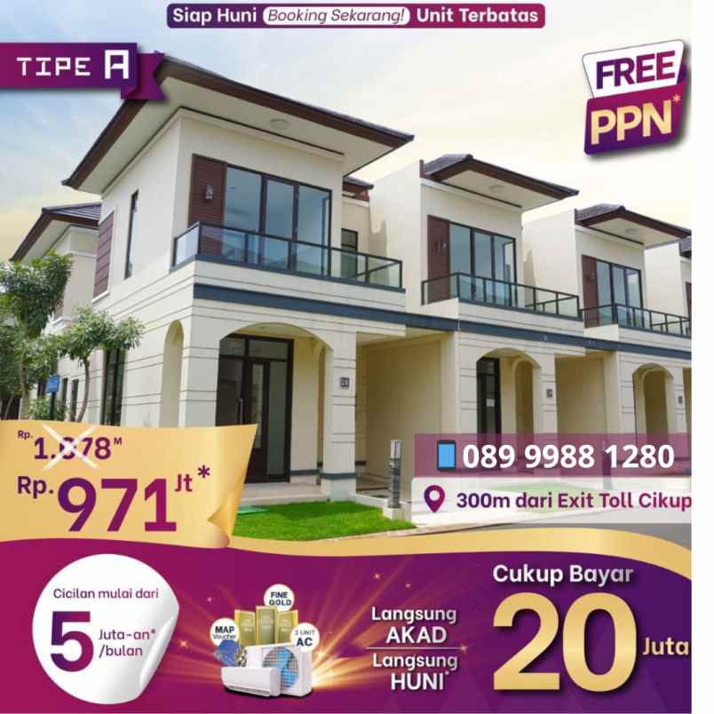 lavon ready unit tipe d tanpa dp dan free ppn