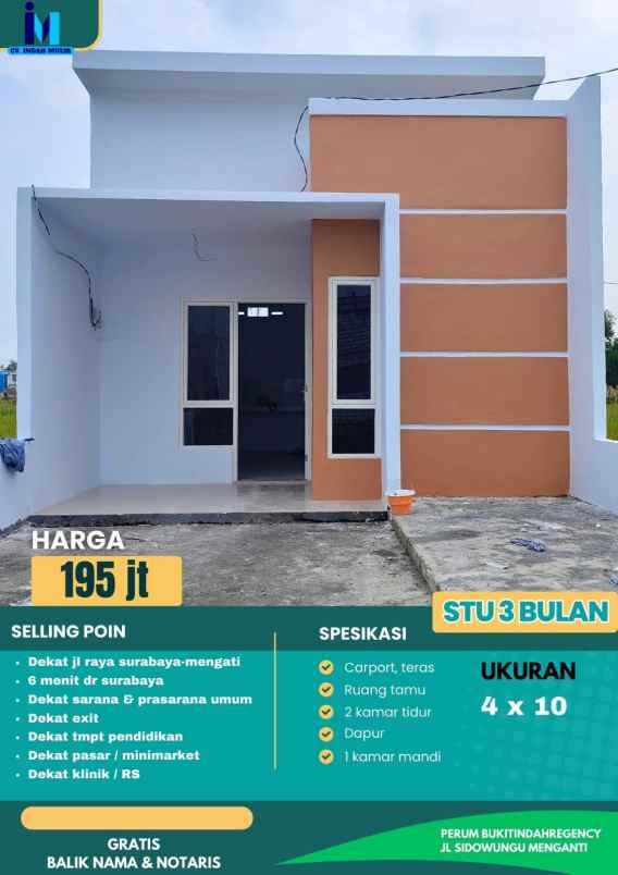 promo rumah rp 195 jt menganti