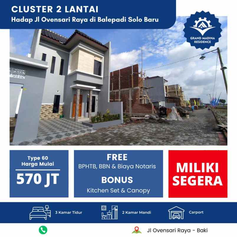 rumah dua lantai solobaru sukoharjo