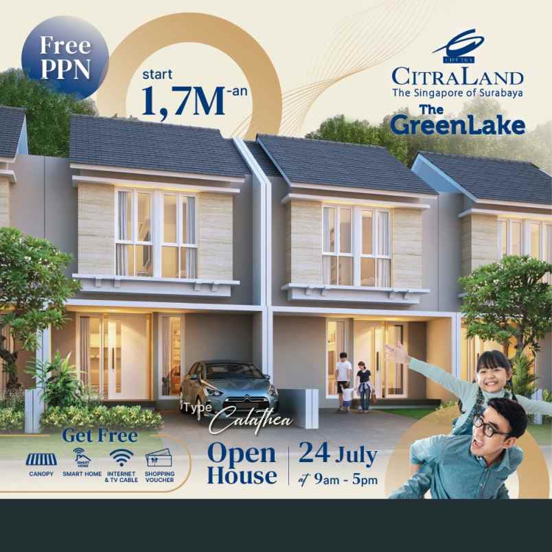 rumah greenlake citraland surabaya